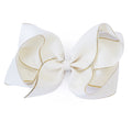 Large Off White Gold Edge Hair Clip