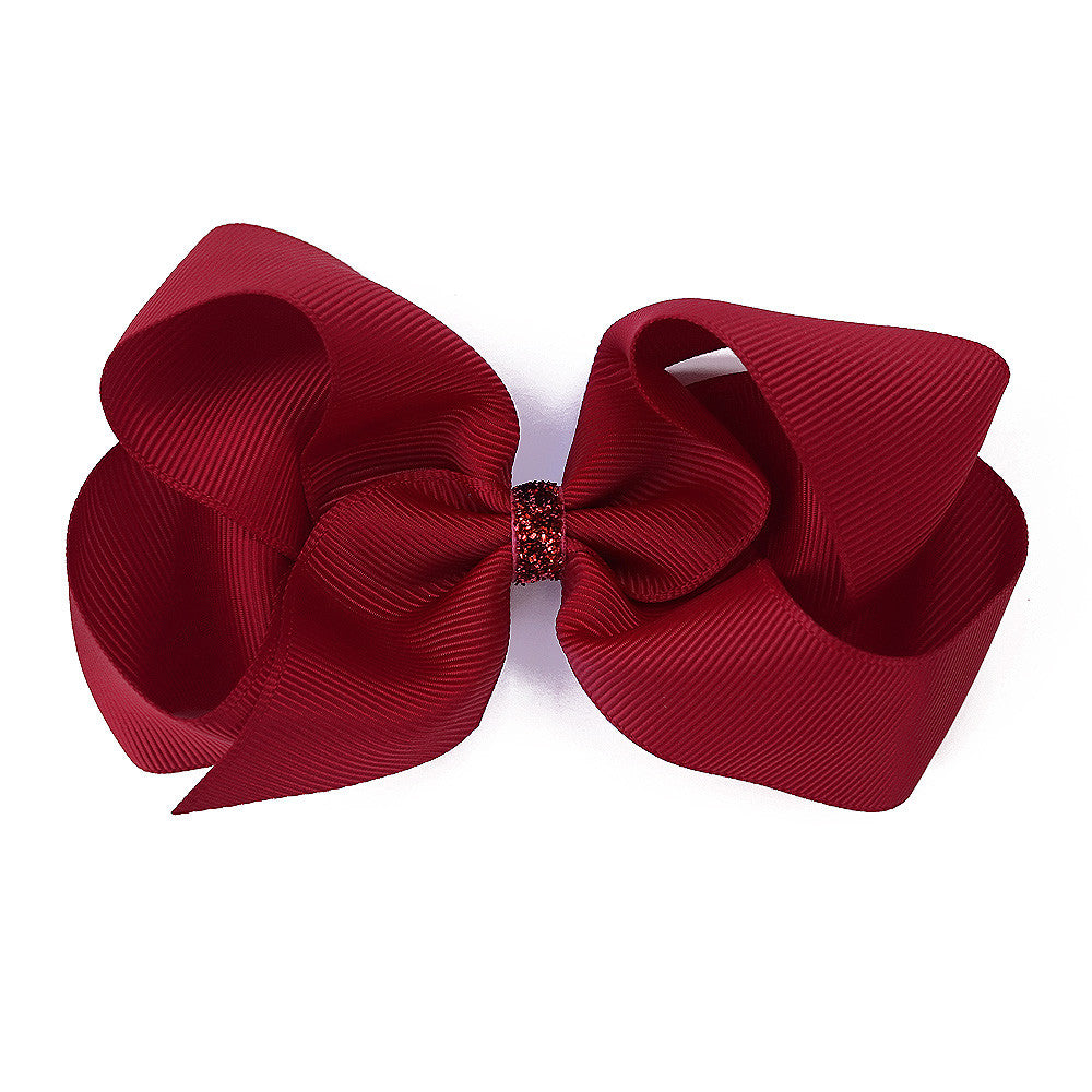 Large Scarlet Glitter Hair Clip