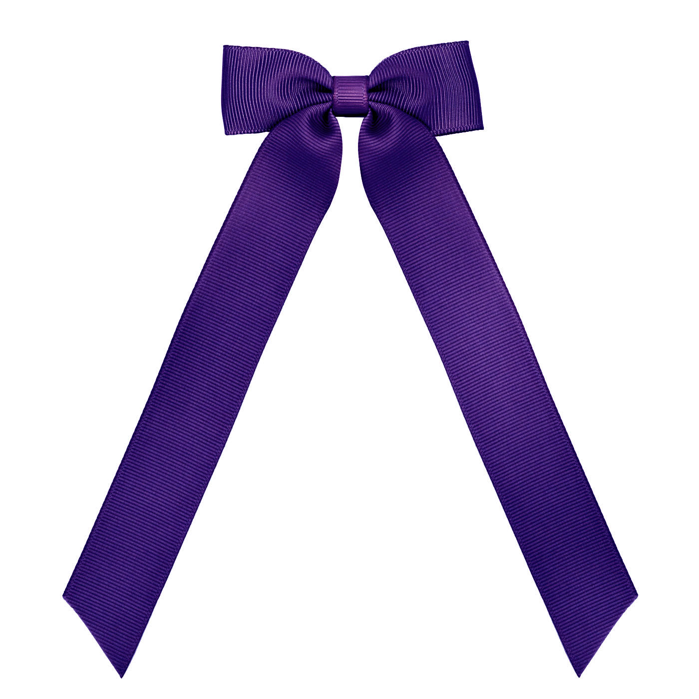 Medium Regal Purple Long Tail Grosgrain Hair Clip