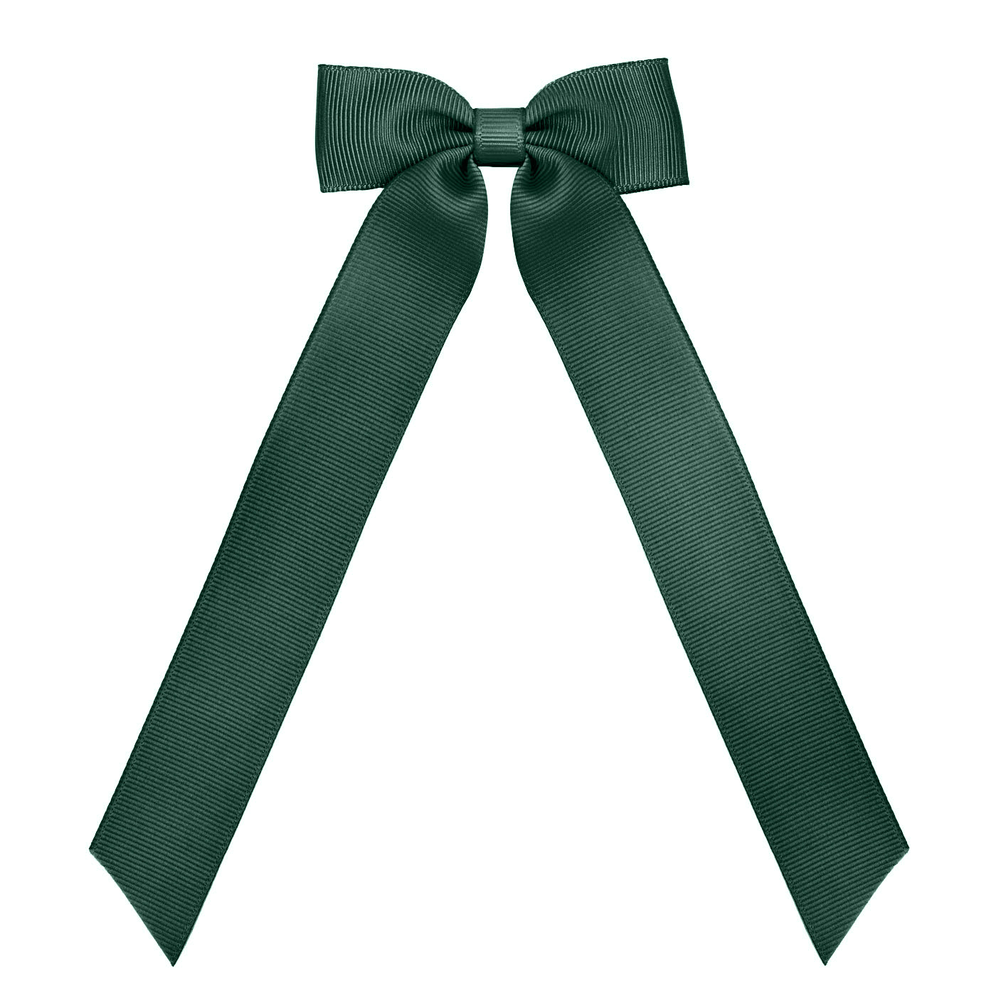 Medium Spruce Long Tail Grosgrain Hair Clip