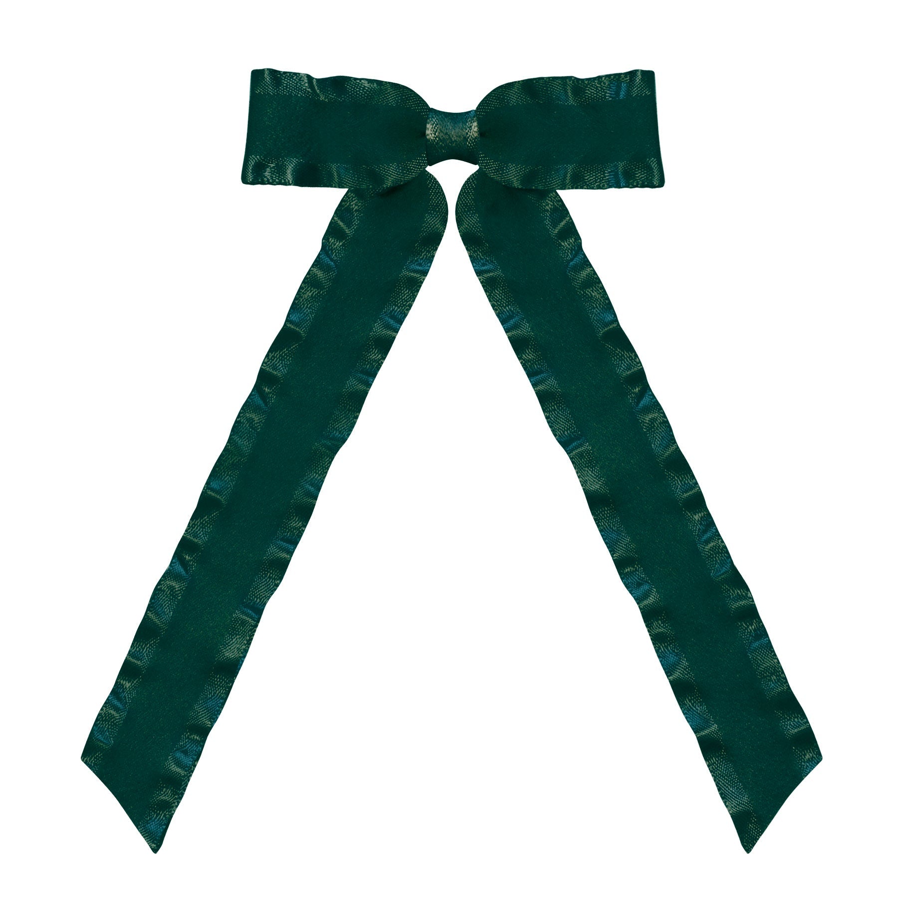 Spruce Medium Long Tail Ruffle Hair Clips