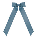 Medium Antique Blue Long Tail Grosgrain Hair Clip