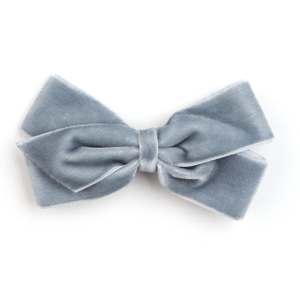 Medium Antique Blue Velvet Hair Clip