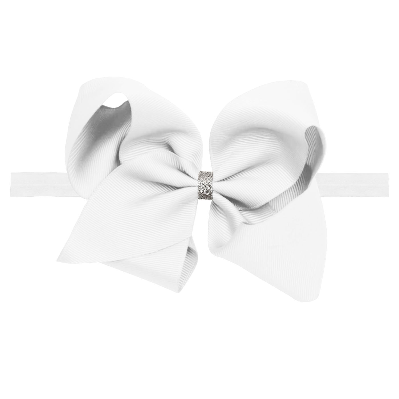 Large Off White Glitter Baby Headband