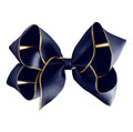 Large Peacoat Gold Edge Hair Clip