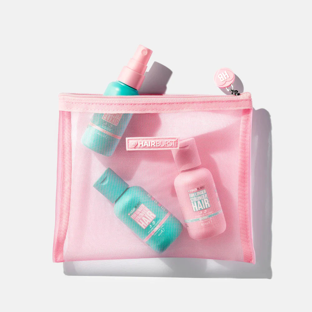 Pink Mesh Wash Bag