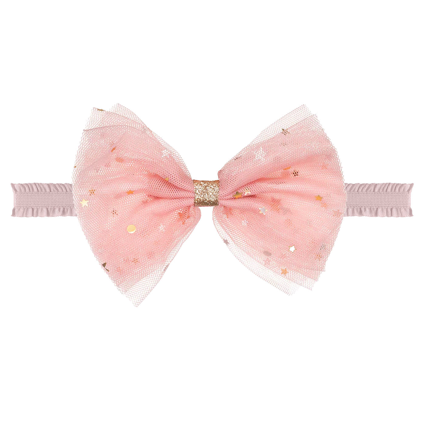Large Rosy Mauve Chiffon Baby Headband