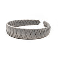 Large Silver Braided Alice Band