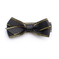 Small Charcoal Gold Edge Hair Clip
