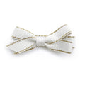 Small Off White Gold Edge Hair Clip