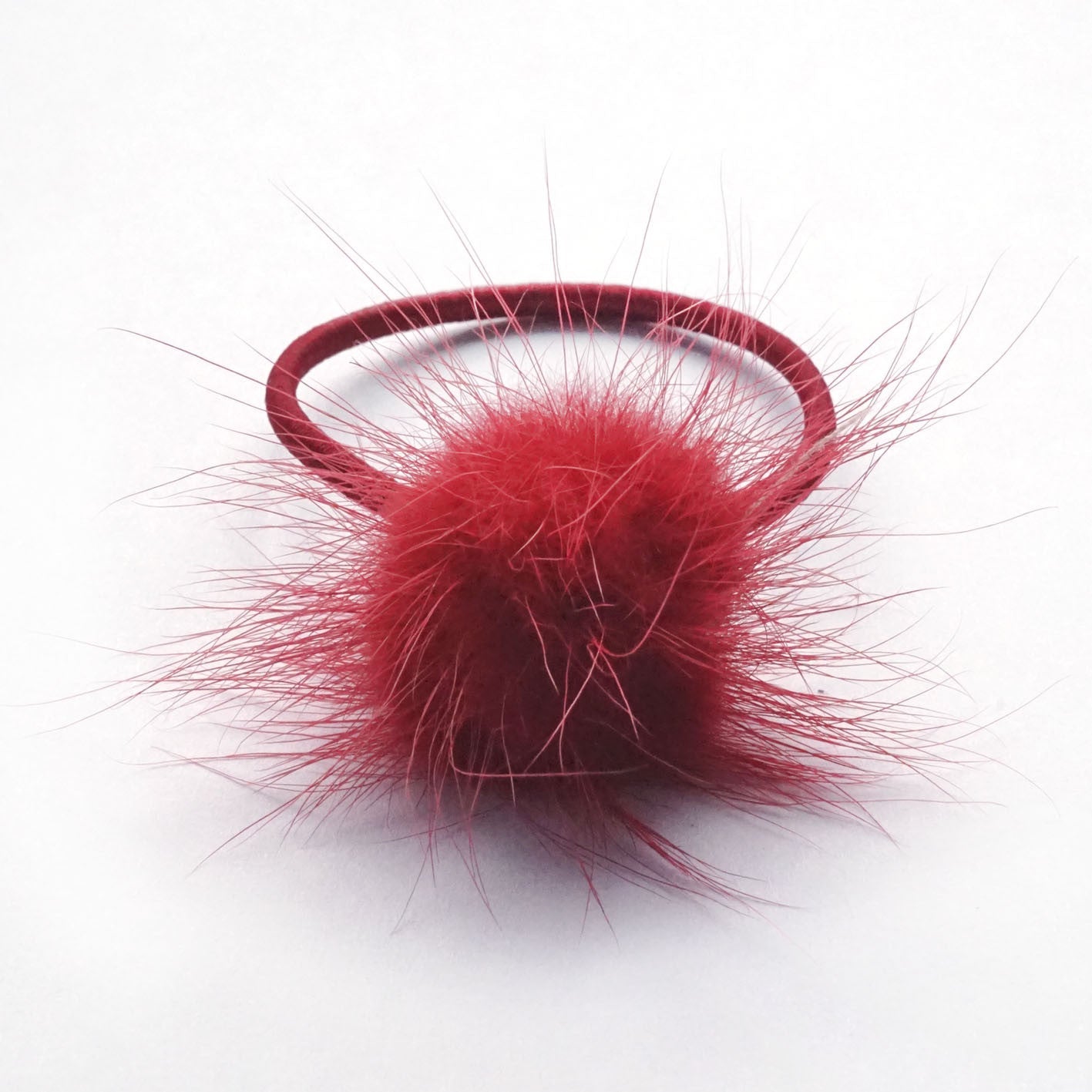 Scarlet Pom Pom Elastic