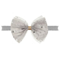 Large Silver Chiffon Baby Headband