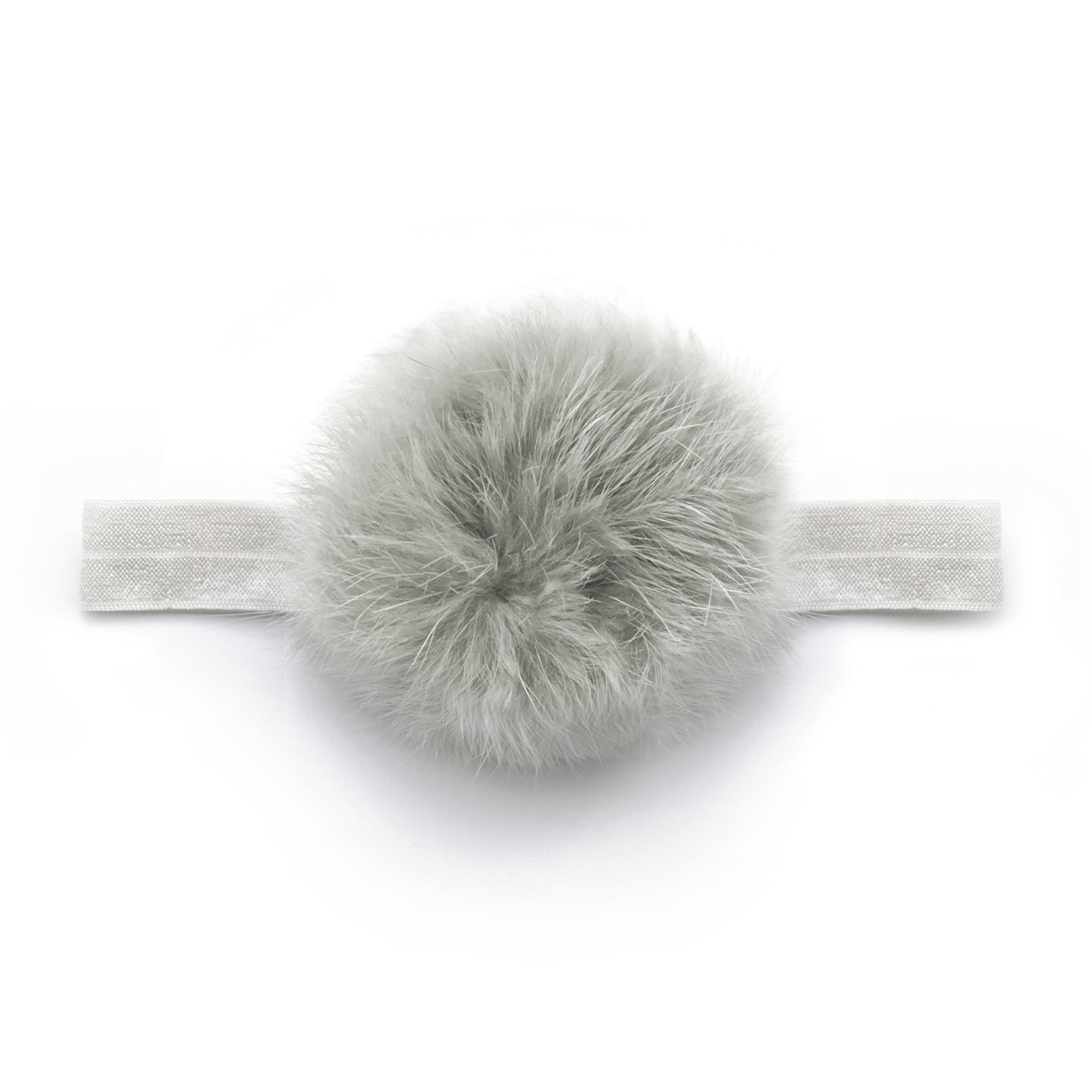 Baby Silver Pom Pom Headband