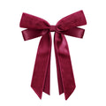 Large Wine Velvet & Satin Clip