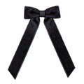 Medium Black Long Tail Velvet Hair Clip