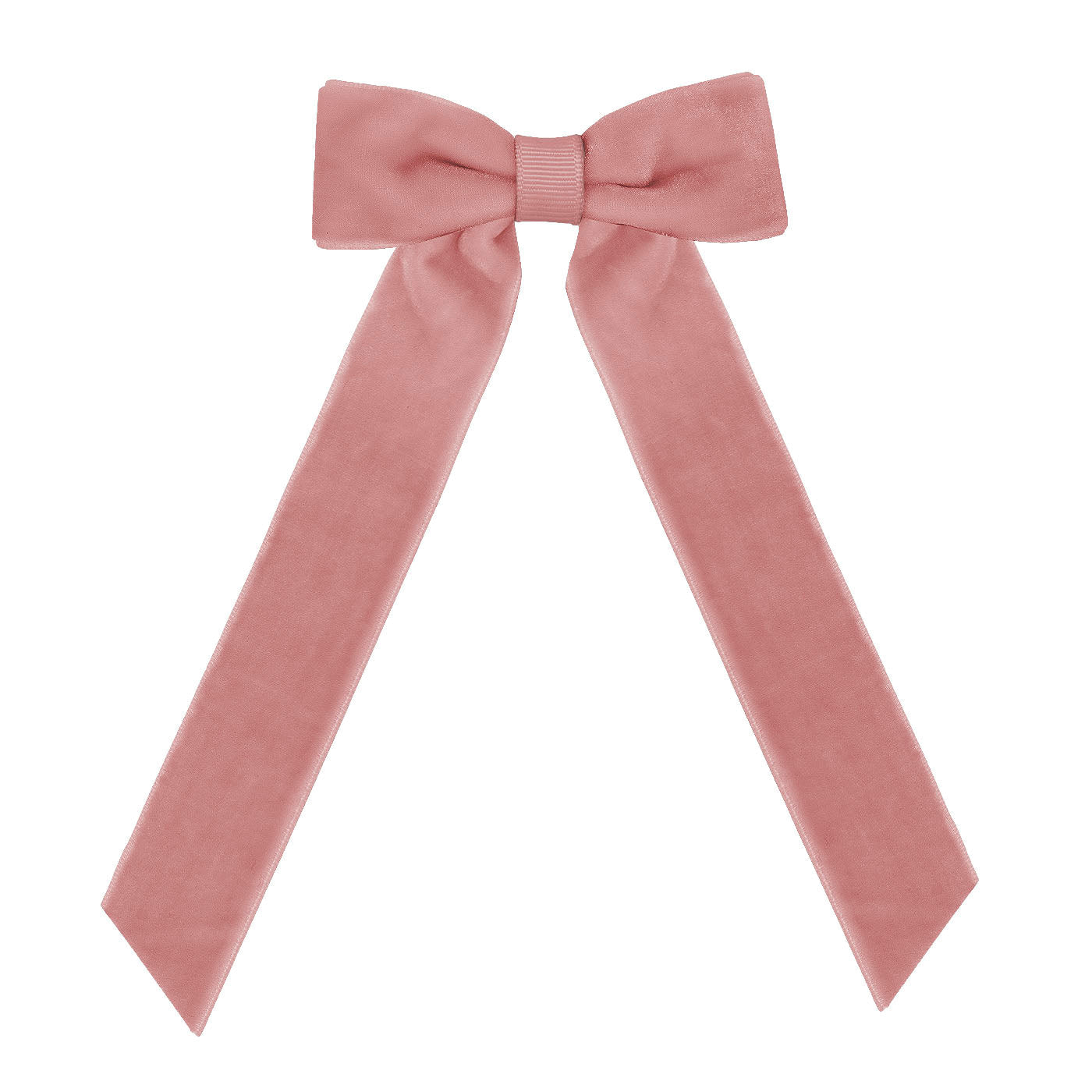 Medium Dusty Rose Long Tail Velvet Hair Clip