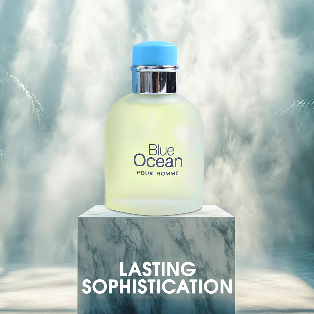 A CENTER Blue Ocean Men Cologne – Fresh Scent Eau de Toilette, 100ml