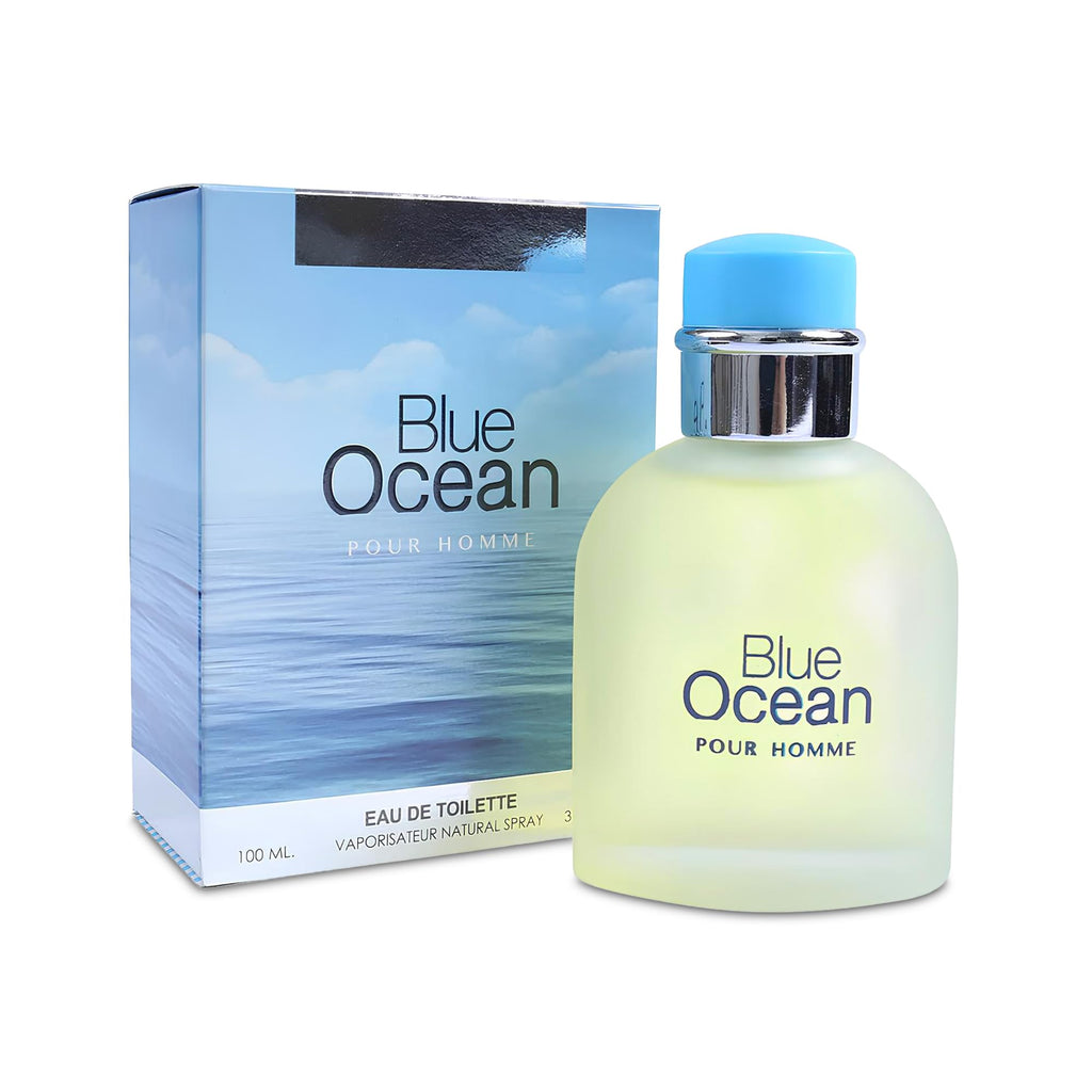 A CENTER Blue Ocean Men Cologne – Fresh Scent Eau de Toilette, 100ml