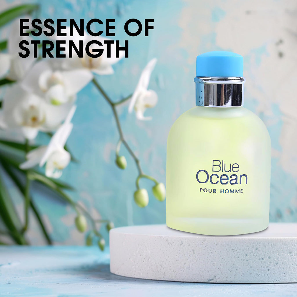A CENTER Blue Ocean Men Cologne – Fresh Scent Eau de Toilette, 100ml