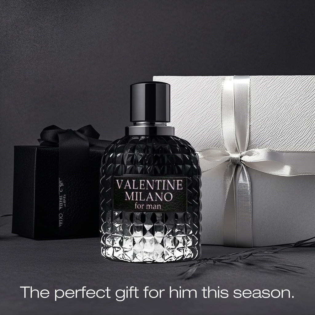 A CENTER Men's Cologne Gift Set — 4 Signature Scents: Valentine Milano, Valentine, Very Excited, Valuable Paris | Vanilla Bourbon, Leather & Amber Floral | 3.4 Fl Oz Each