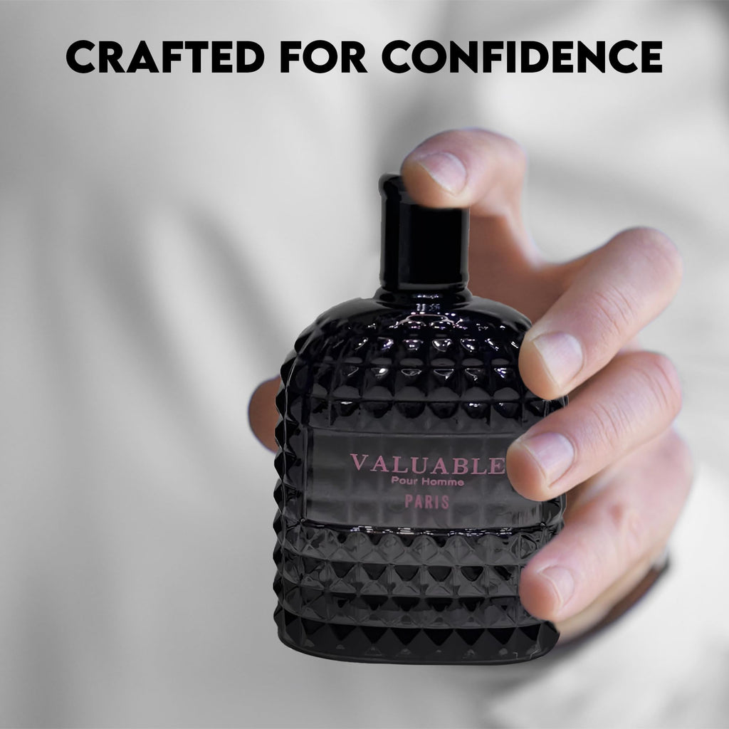 A CENTER Men's Cologne Gift Set — 4 Signature Scents: Valentine Milano, Valentine, Very Excited, Valuable Paris | Vanilla Bourbon, Leather & Amber Floral | 3.4 Fl Oz Each