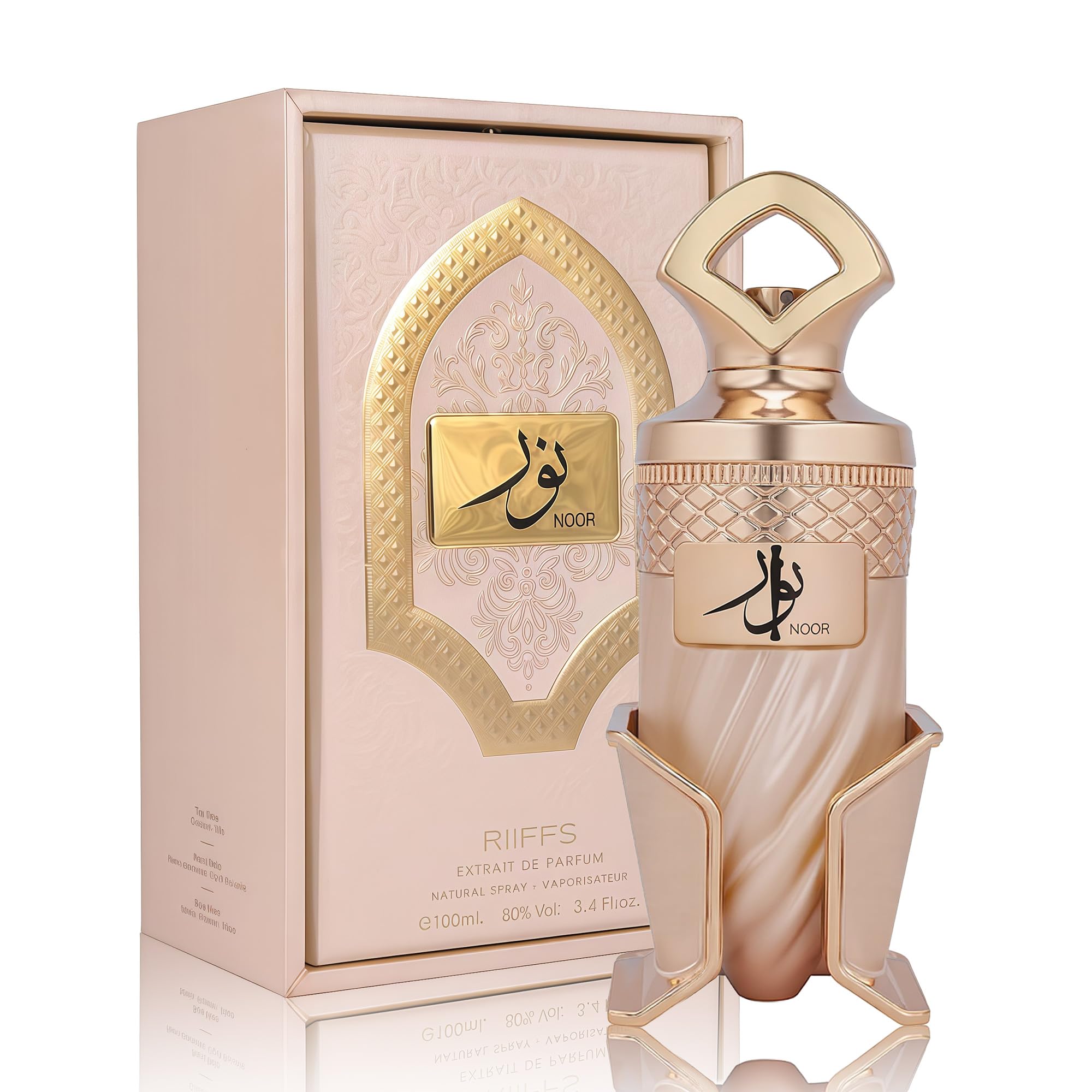 A CENTER Noor by RIIFFS – Gourmand Perfume EDP, Caramel & Vanilla, 3.4 Fl Oz, 24H Longevity