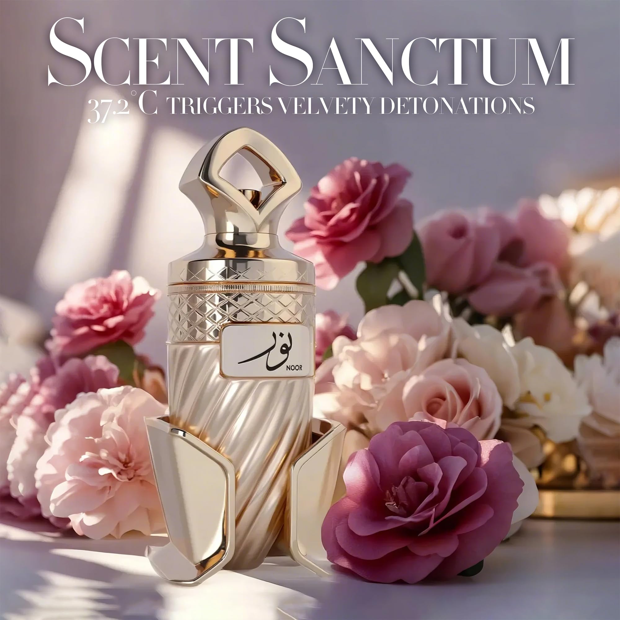 A CENTER Noor by RIIFFS – Gourmand Perfume EDP, Caramel & Vanilla, 3.4 Fl Oz, 24H Longevity