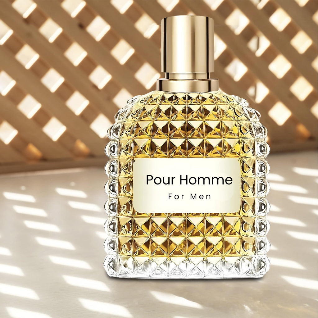 A CENTER Men's Cologne Gift Set — 4 Signature Scents: Valentine Milano, Valentine, Very Excited, Valuable Paris | Vanilla Bourbon, Leather & Amber Floral | 3.4 Fl Oz Each