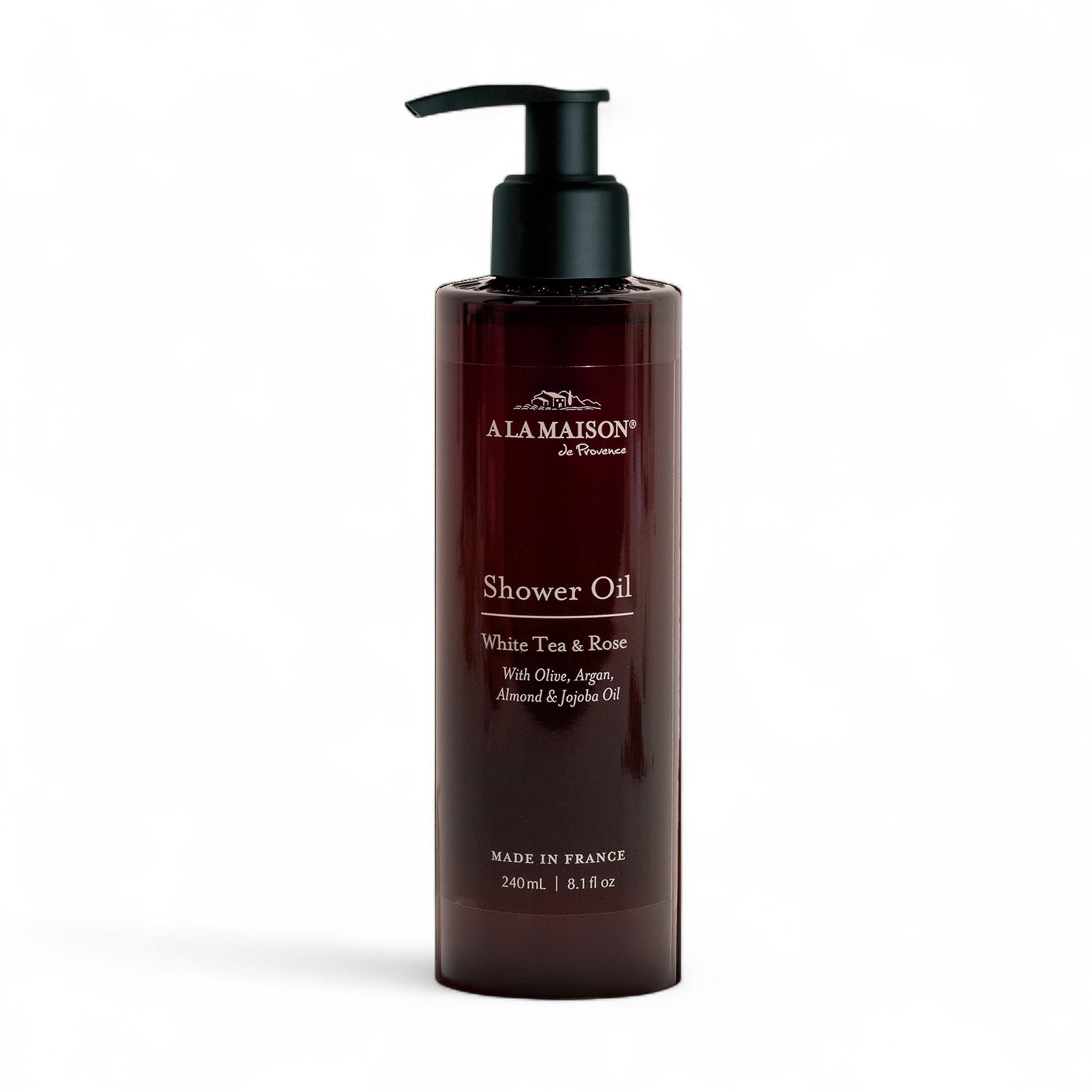 A LA MAISON Cleansing Shower Oil – White Tea & Rose | Hydrating, Oil-to-Lather Cleanser