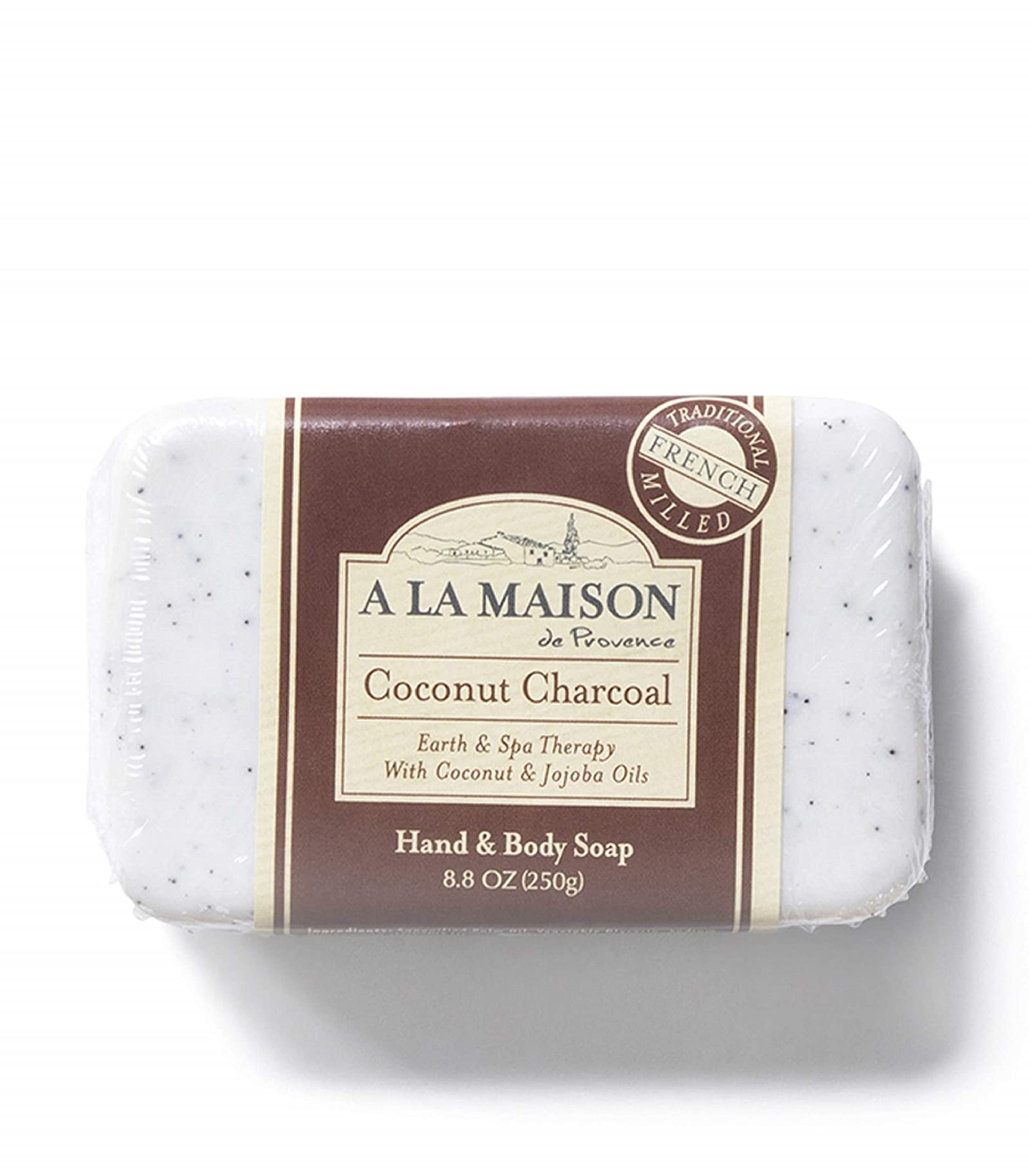 A LA MAISON Coconut Charcoal Bar Soap – Triple Milled, Vegan & Cruelty-Free (3 Bars, 8.8 oz) | Hand & Body