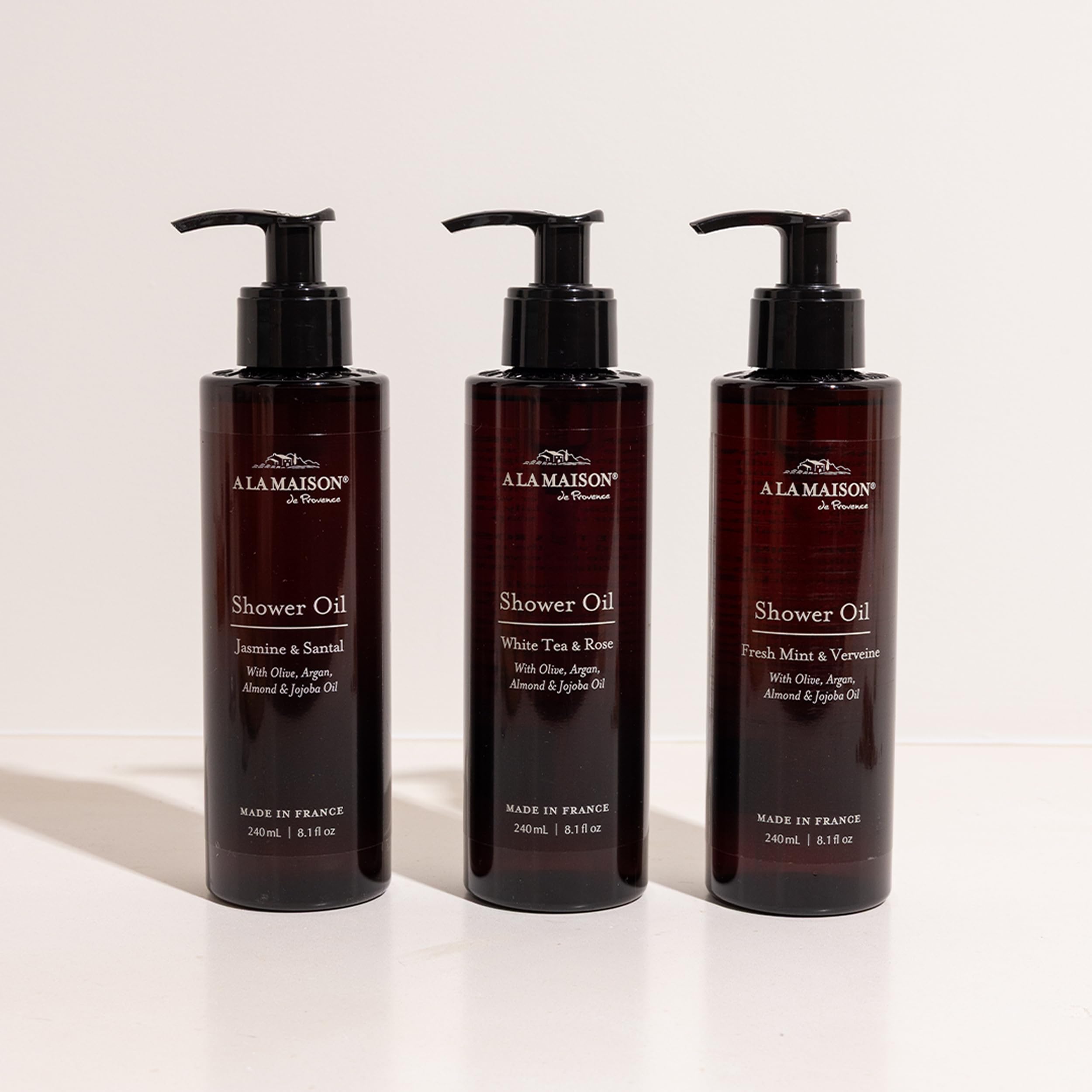 A LA MAISON Cleansing Shower Oil – White Tea & Rose | Hydrating, Oil-to-Lather Cleanser