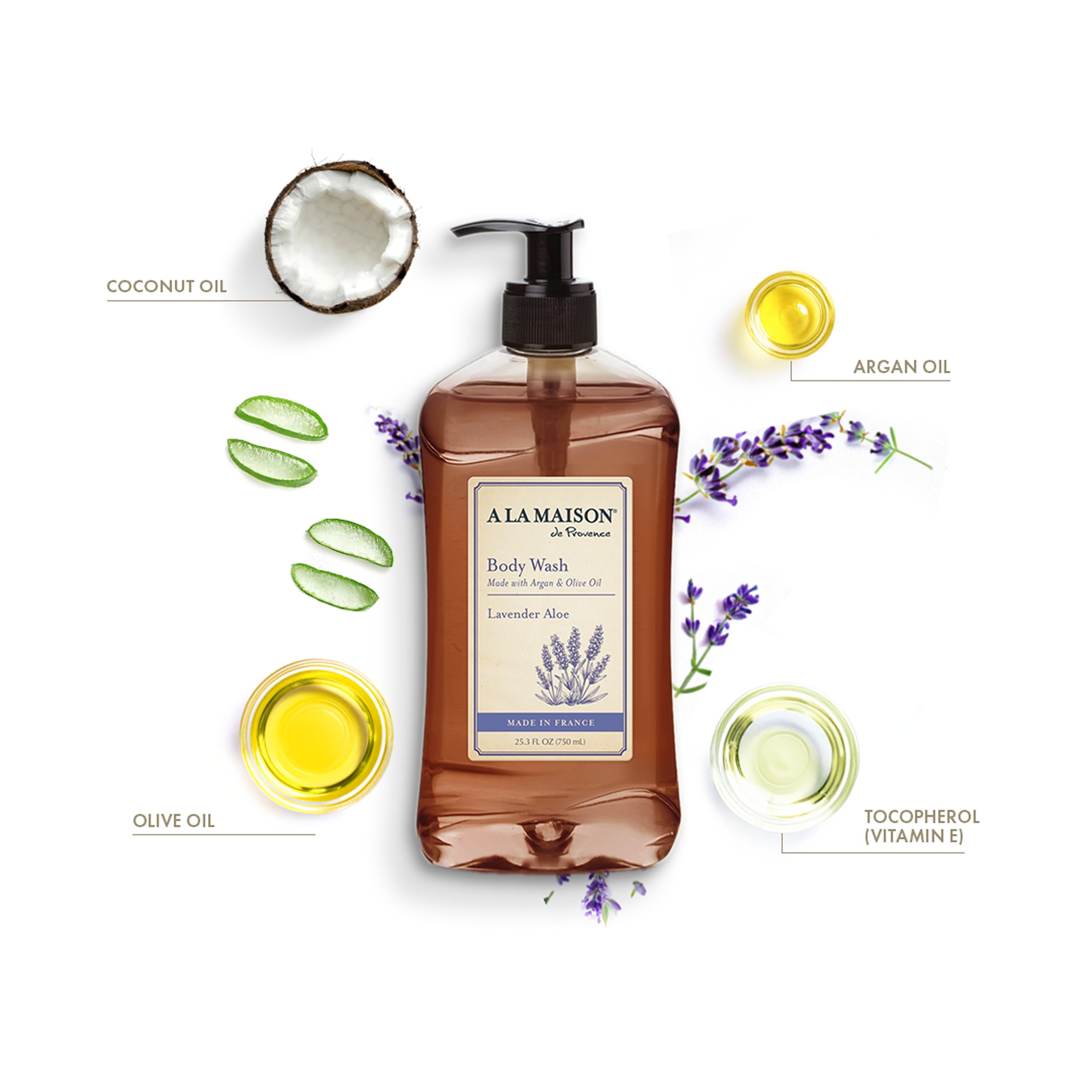 A La Maison Lavender Aloe Body Wash 25.36 fl oz – 2 Pack