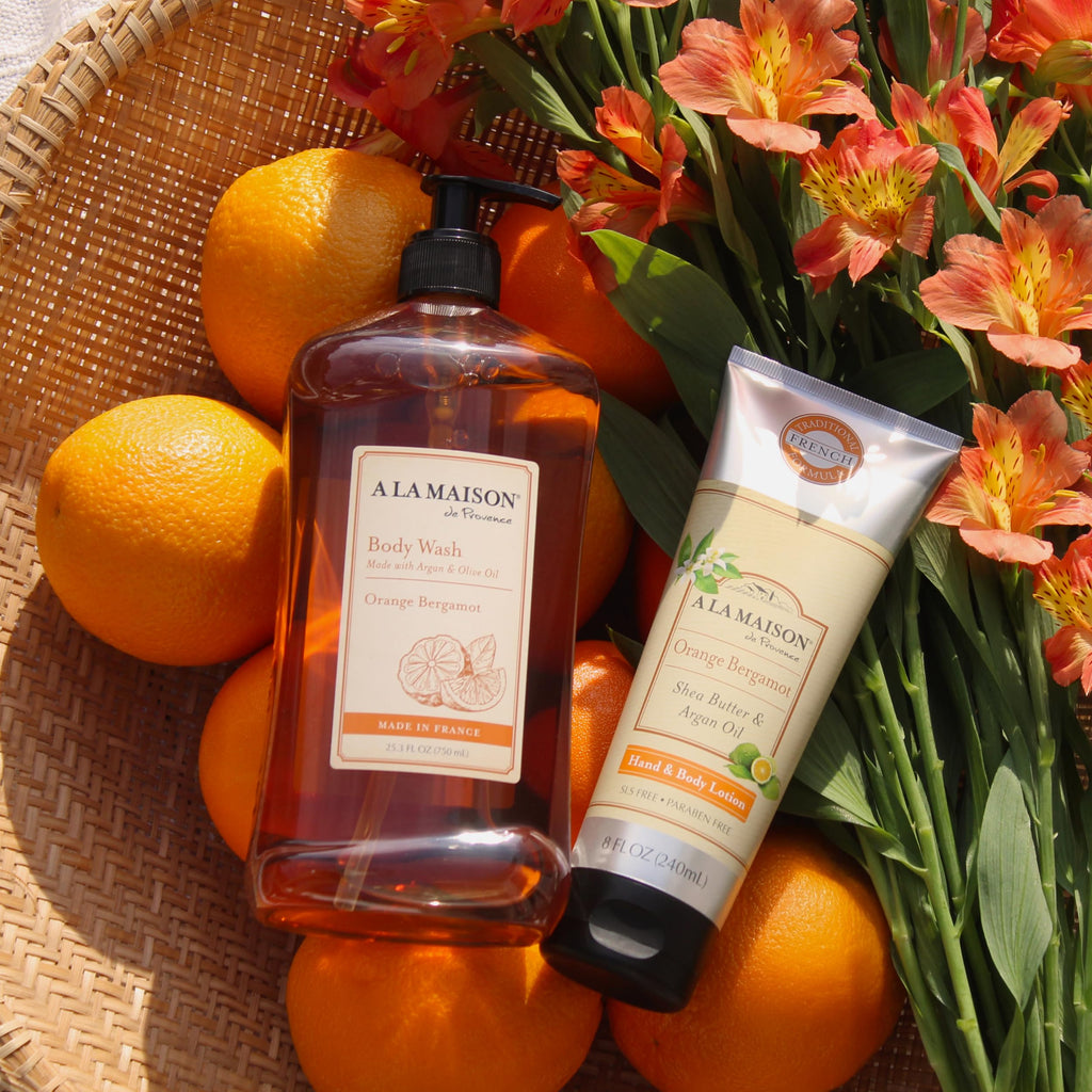 A LA MAISON Orange Bergamot Body Wash 25.36 Fl Oz, 2 Pack | French Milled, Natural Ingredients