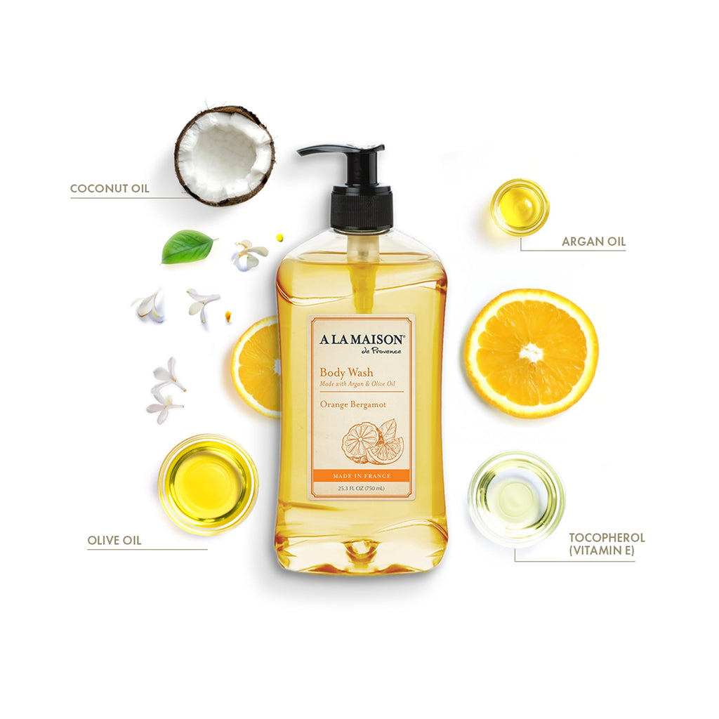 A LA MAISON Orange Bergamot Body Wash 25.36 Fl Oz – Cruelty-Free Citrus Cleanser