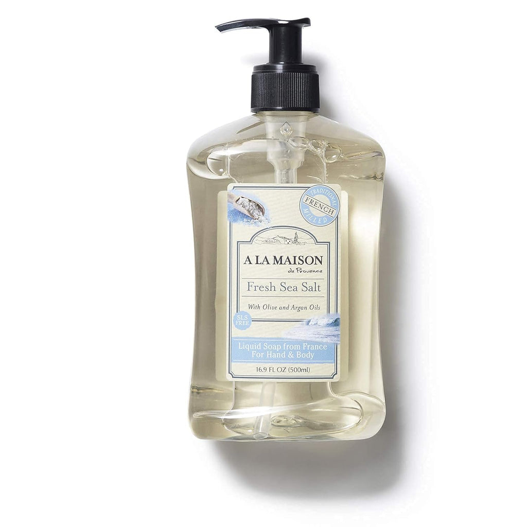 A LA MAISON French Liquid Hand Soap – Fresh Sea Salt (6-Pack, 16.9 oz) | Plant-Based, Vegan, Cruelty-Free