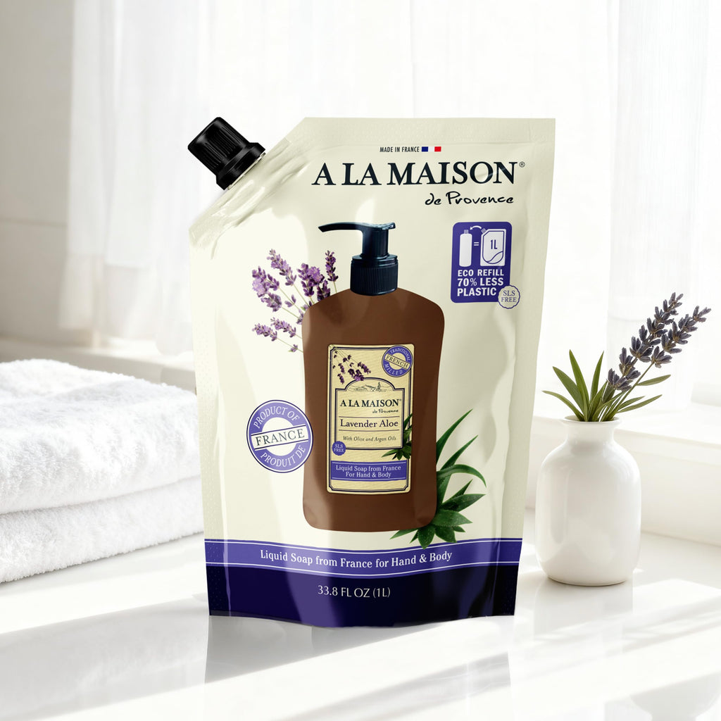 A LA MAISON Lavender Aloe Refill – French Liquid Hand Soap (Vegan, Cruelty-Free)