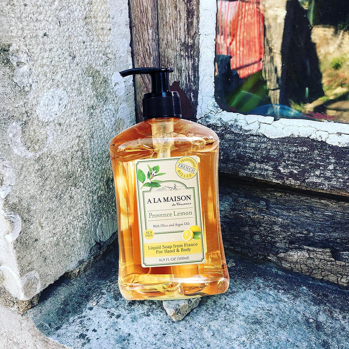 A LA MAISON Provence Lemon Liquid Hand Soap 16.9 oz (6 Pack) – Plant-Based, Vegan, Cruelty-Free, Alcohol & Paraben Free