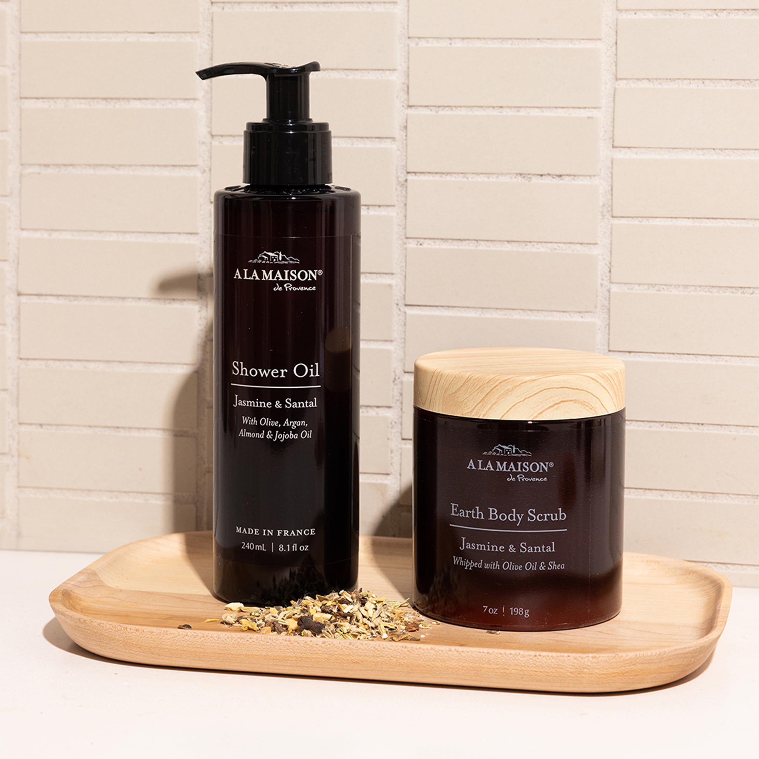 A LA MAISON Cleansing Shower Oil – White Tea & Rose | Hydrating, Oil-to-Lather Cleanser