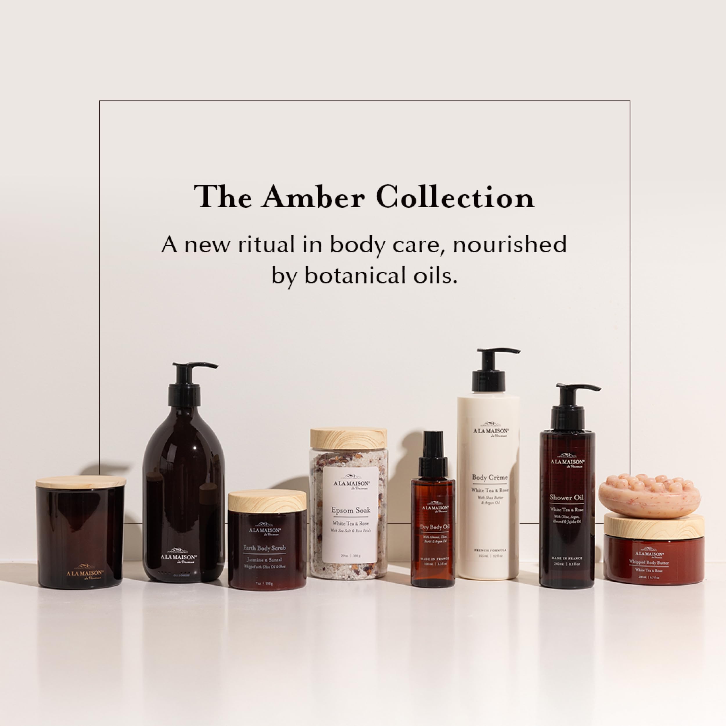 A LA MAISON Cleansing Shower Oil – White Tea & Rose | Hydrating, Oil-to-Lather Cleanser