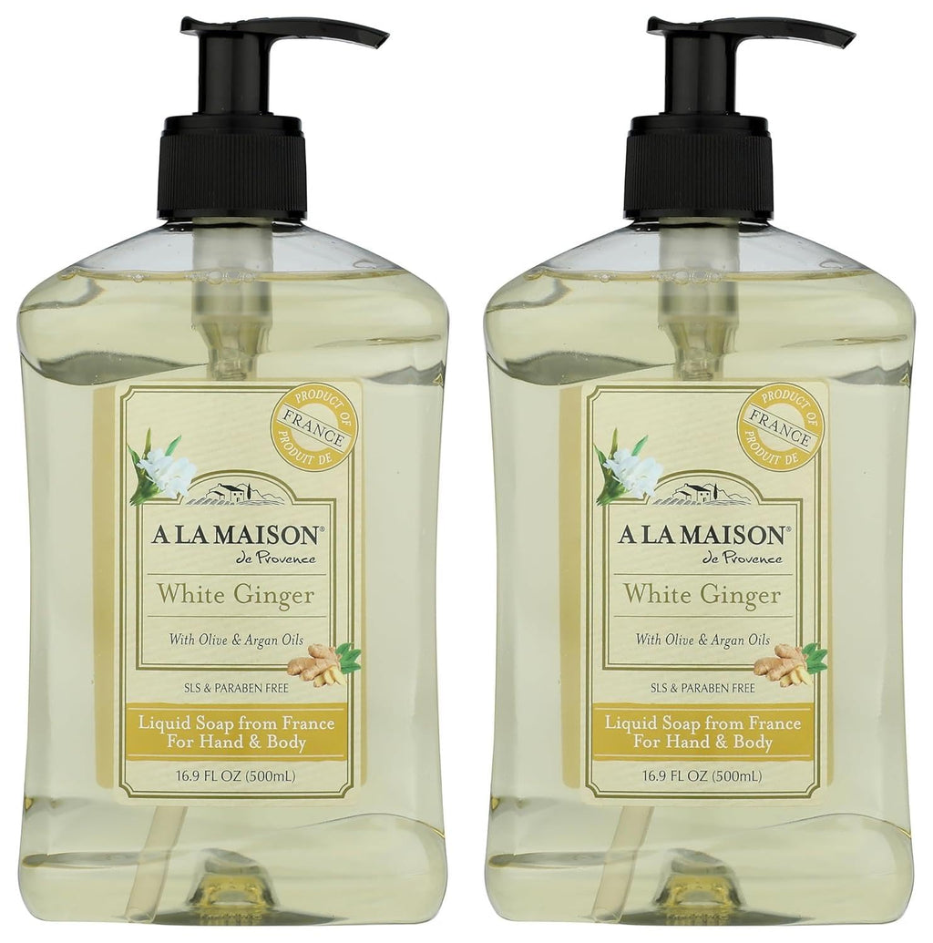A LA MAISON White Ginger Hand Wash – 2 Pack, Plant-Based, Vegan, Biodegradable