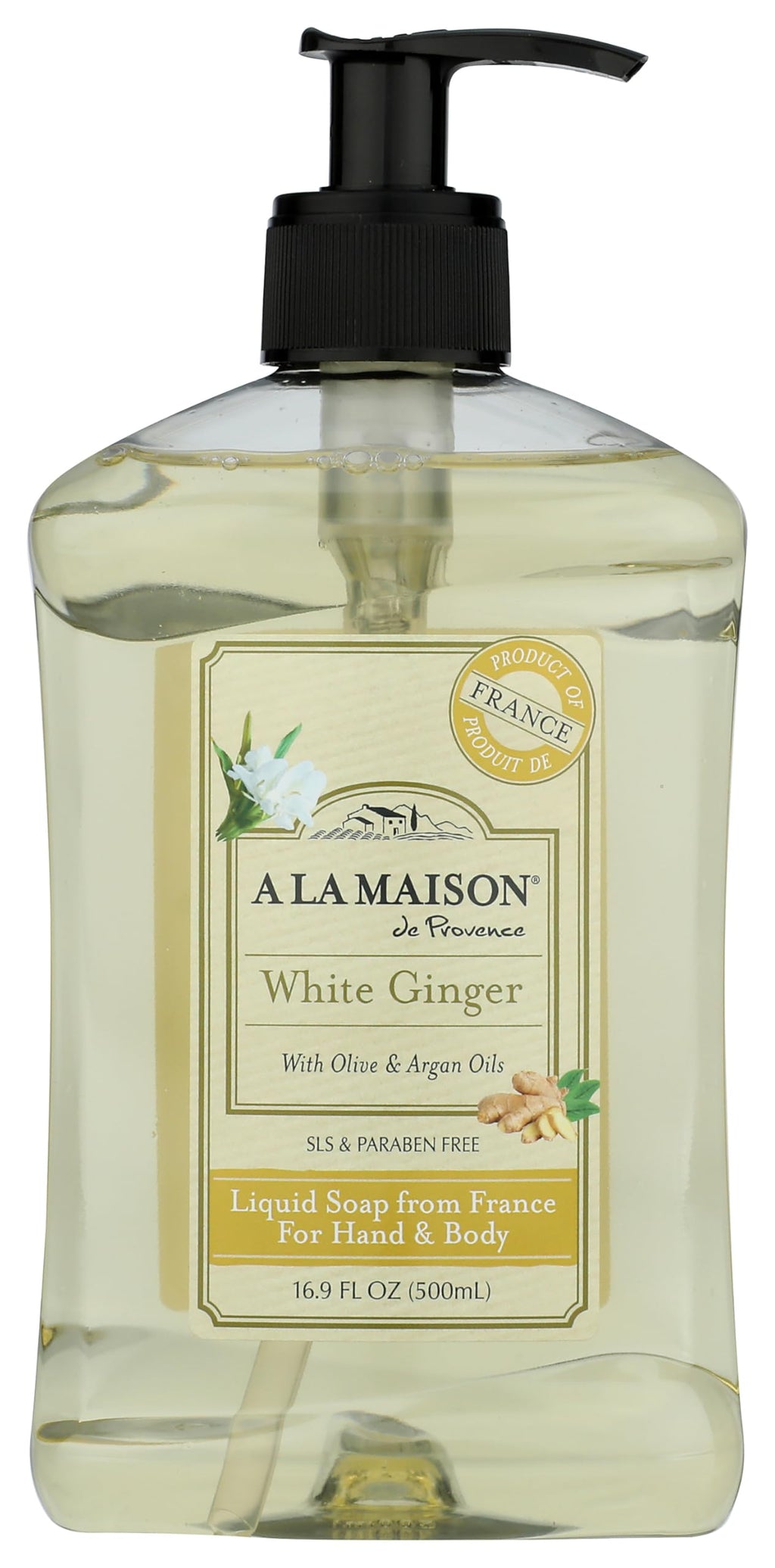 A LA MAISON White Ginger Hand Wash – Plant-Based, Vegan, Cruelty-Free, Made in France | 16.9 Fl Oz