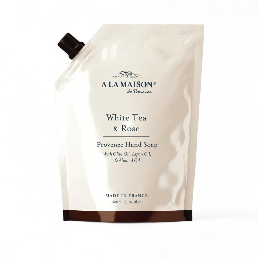 A LA MAISON Hand Soap Refill Pouch – White Tea & Rose | Eco-Friendly & Made in France