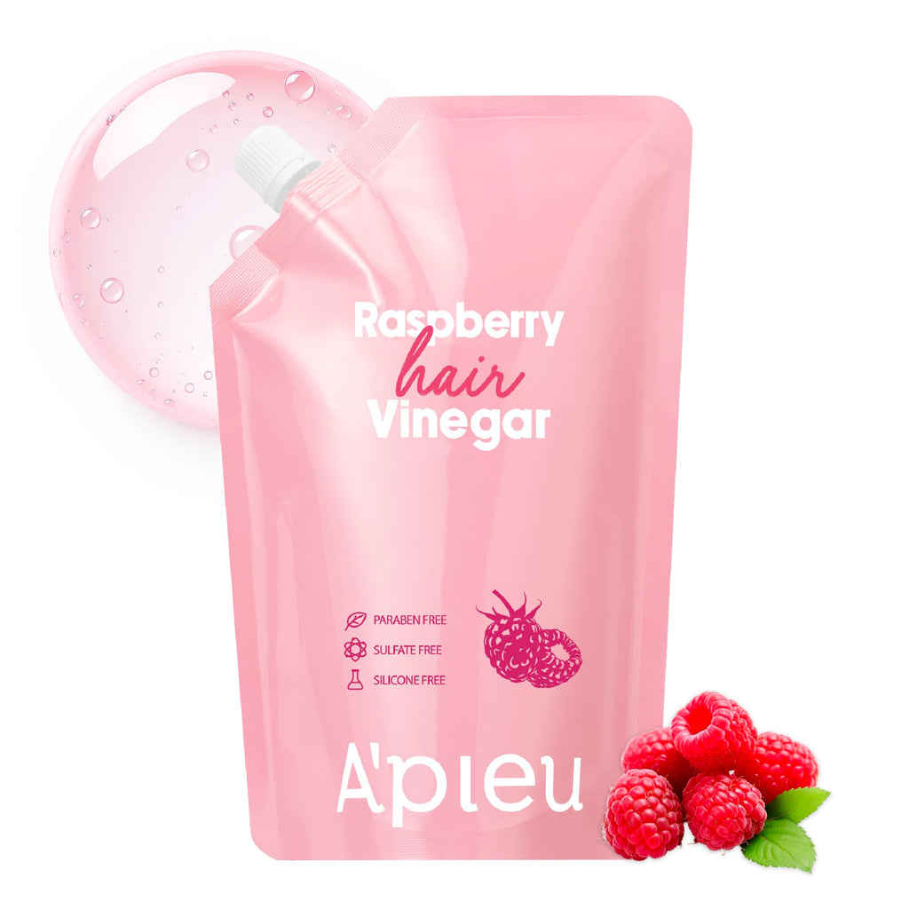 A'PIEU Raspberry Hair Vinegar Refill — Deep Scalp Detox and pH-Balanced Rinse for Oily Hair