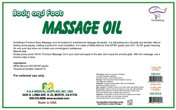 A&A Premium Body Mineral Oil – Spa & Massage (USP Grade, Unscented, Clear)