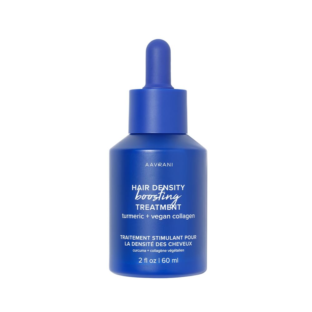 AAVRANI Hair Density Boosting Treatment | Ashwagandha, Vegan Collagen & Turmeric Scalp Serum for Thicker Hair | Non-Greasy, 2 fl oz