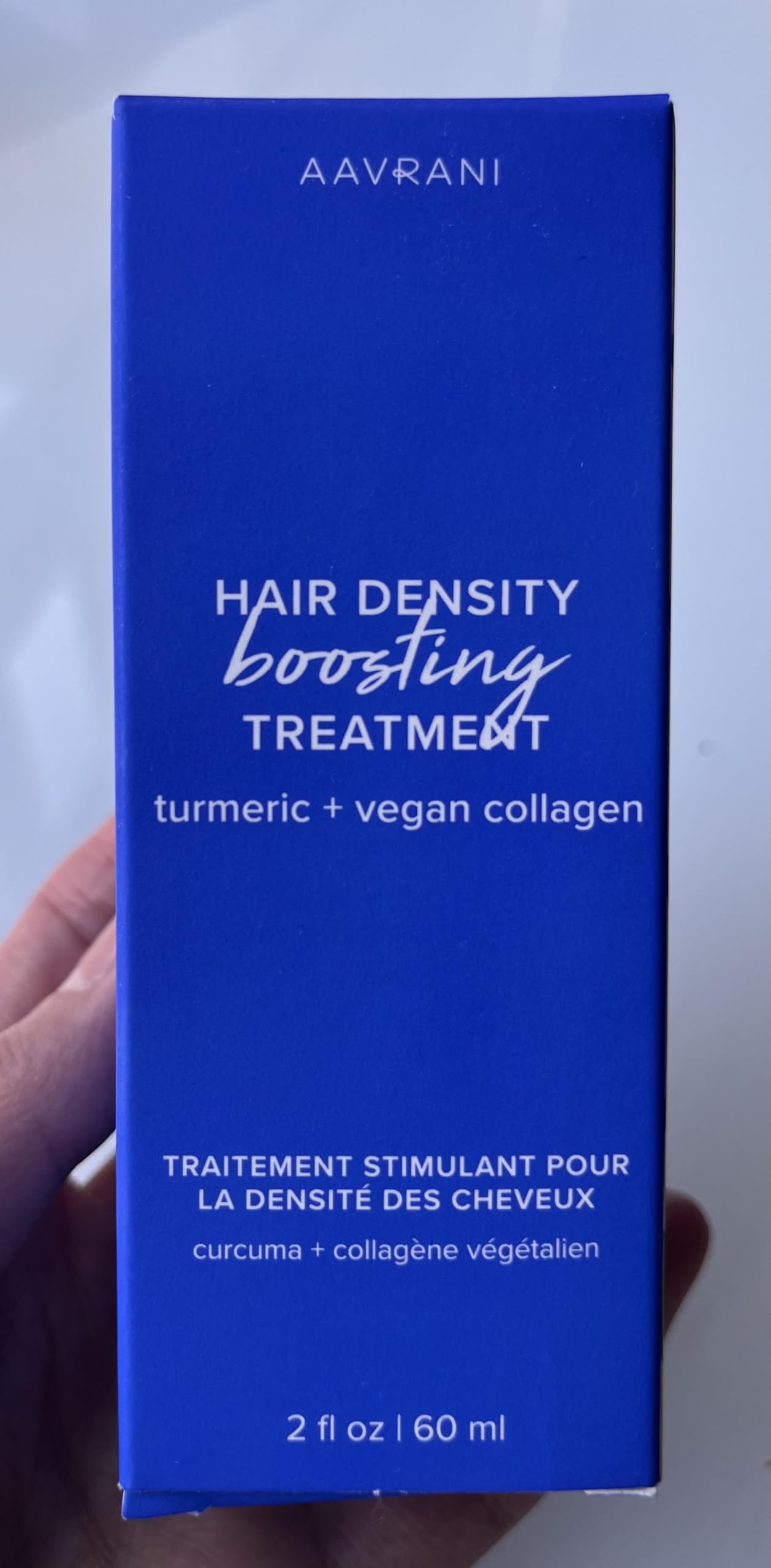 AAVRANI Hair Density Boosting Treatment | Ashwagandha, Vegan Collagen & Turmeric Scalp Serum for Thicker Hair | Non-Greasy, 2 fl oz