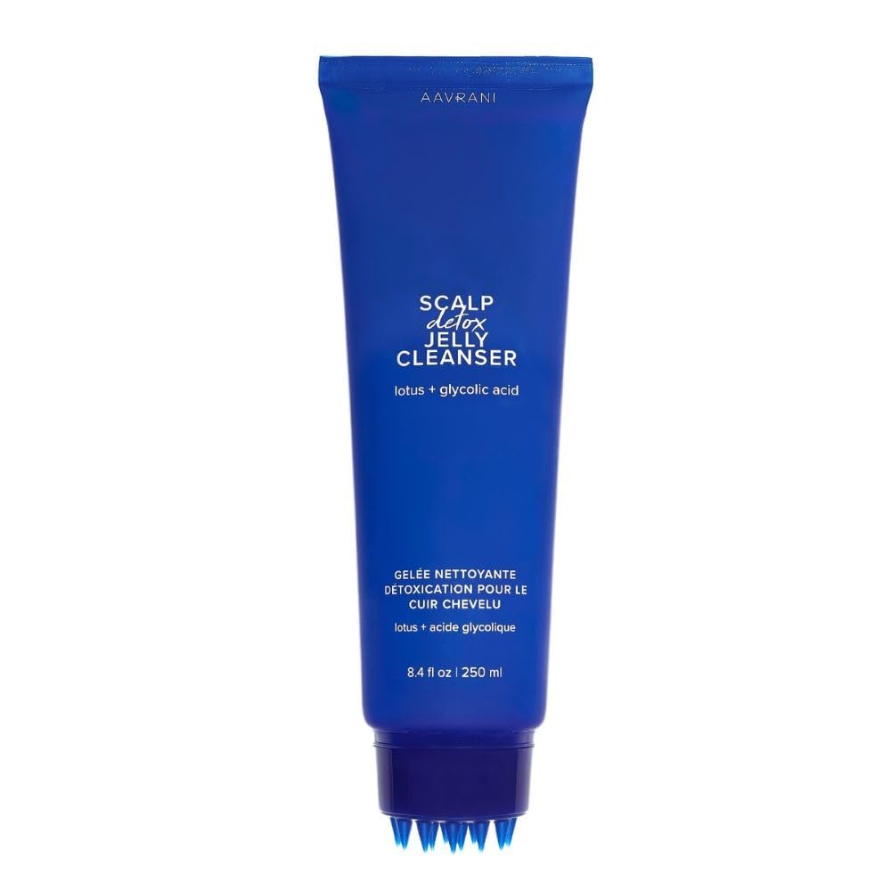 AAVRANI Scalp Detox Jelly Cleanser — Sulfate-Free Clarifying Shampoo with Glycolic Acid & Vitamin E (Color-Safe, Vegan) 8.4 oz
