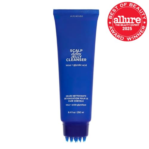 AAVRANI Scalp Detox Jelly Cleanser — Sulfate-Free Clarifying Shampoo with Glycolic Acid & Vitamin E (Color-Safe, Vegan) 8.4 oz