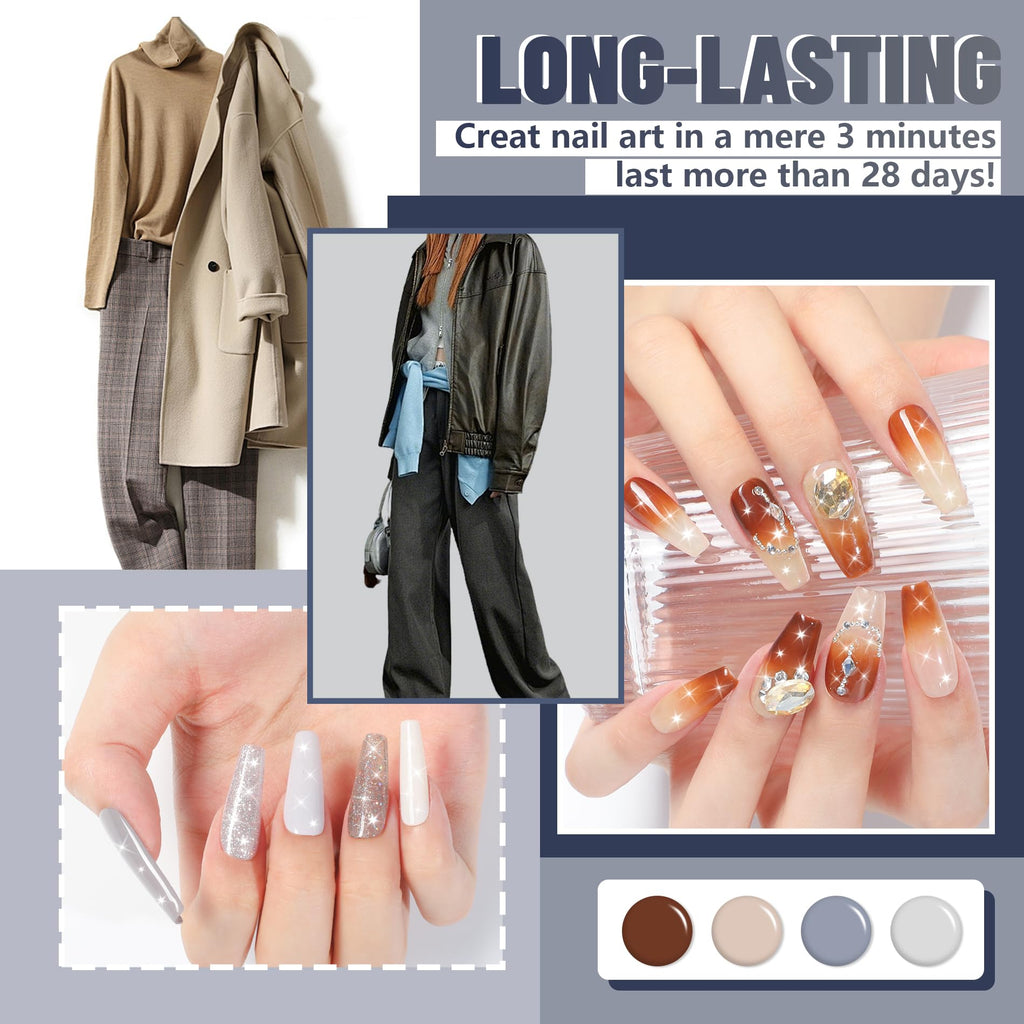 ABAC Fall & Winter Solid Gel Polish Set – Ombre & Pat Paint, Pro Brush
