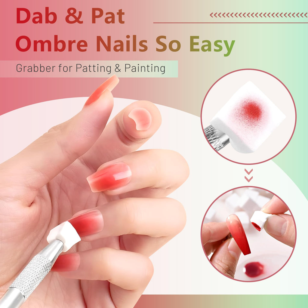 ABAC 24 Colors Christmas Nail Art Gel Kit – Ombre, Blooming Aura, No Wipe UV/LED